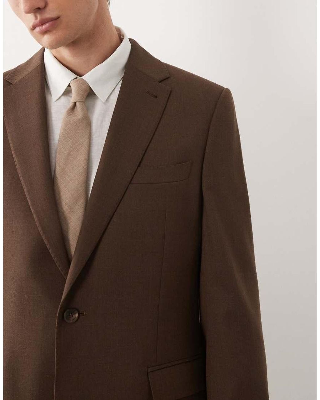 ASOS Brown Slim Suit Jacket for men