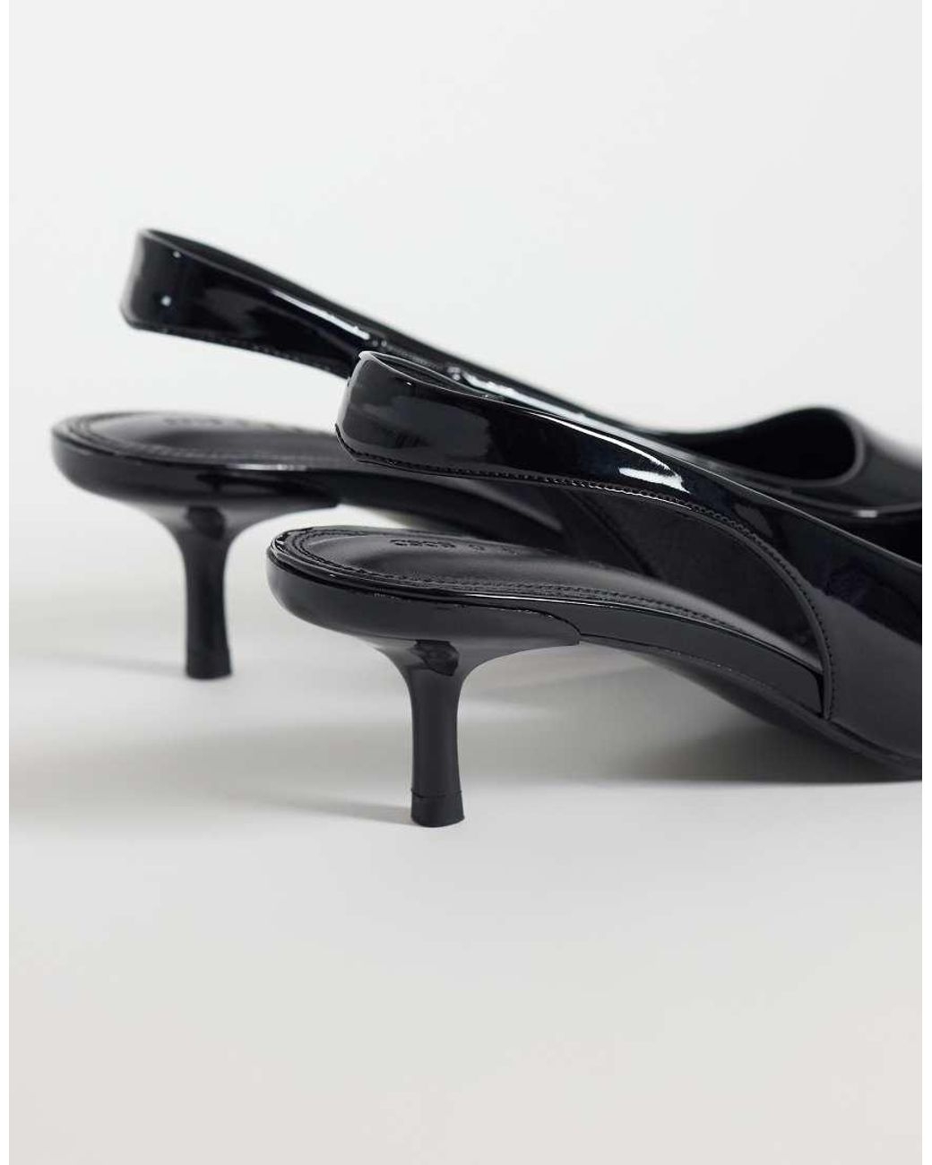 ASOS White Signature Kitten Heeled Shoes