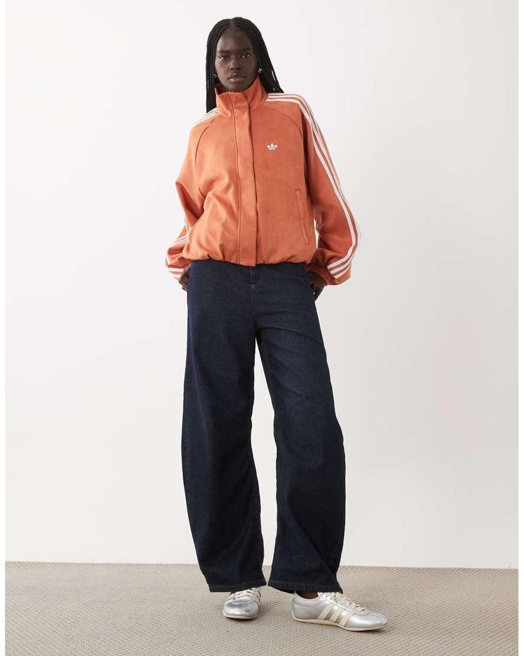 Adidas Originals Orange Suede Track Jacket