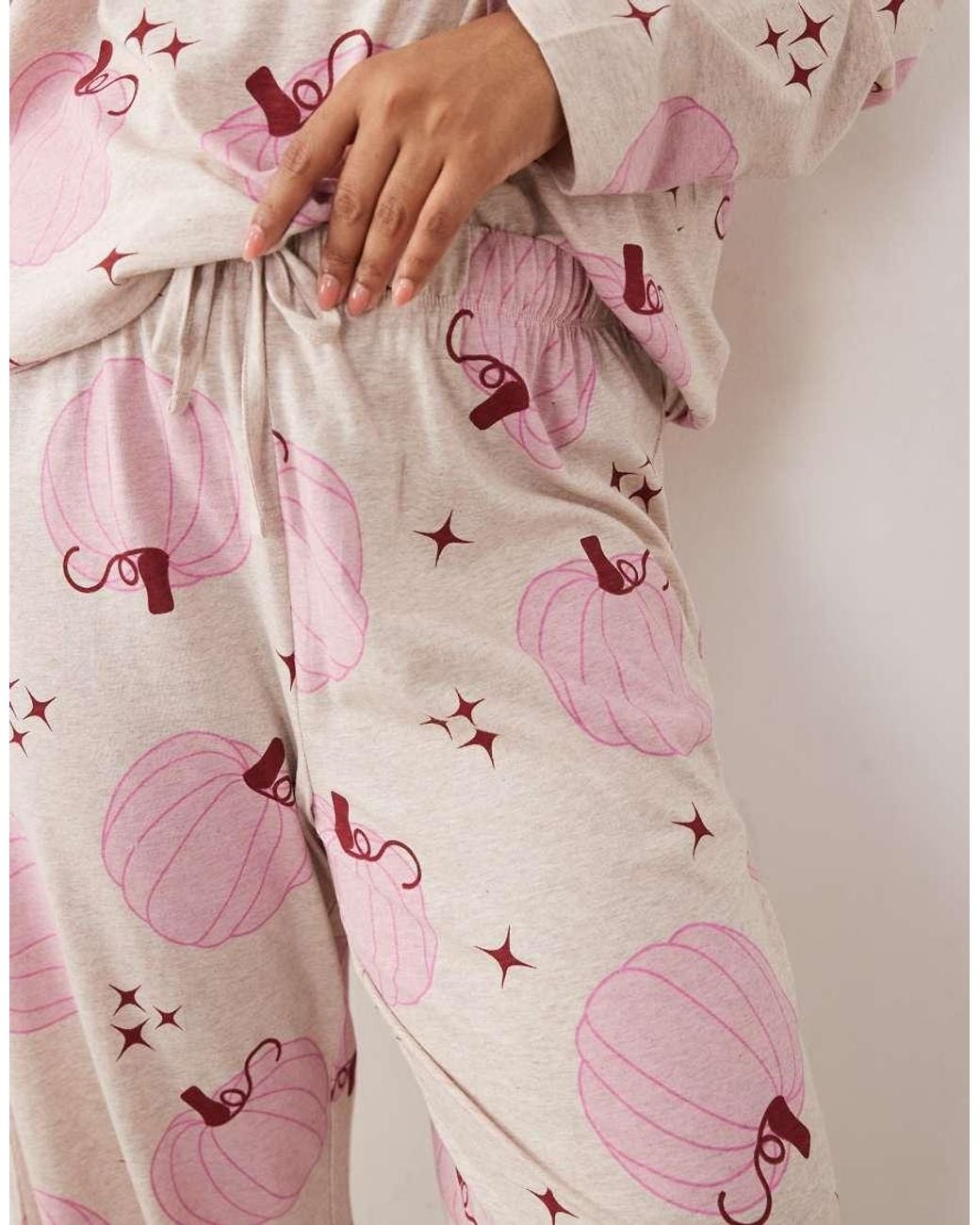 ASOS Pink Asos Design Curve Long Sleeve Pyjama Set