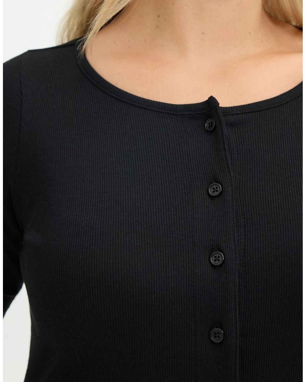 Yours Clothing Blue Button Front Long Sleeve Top