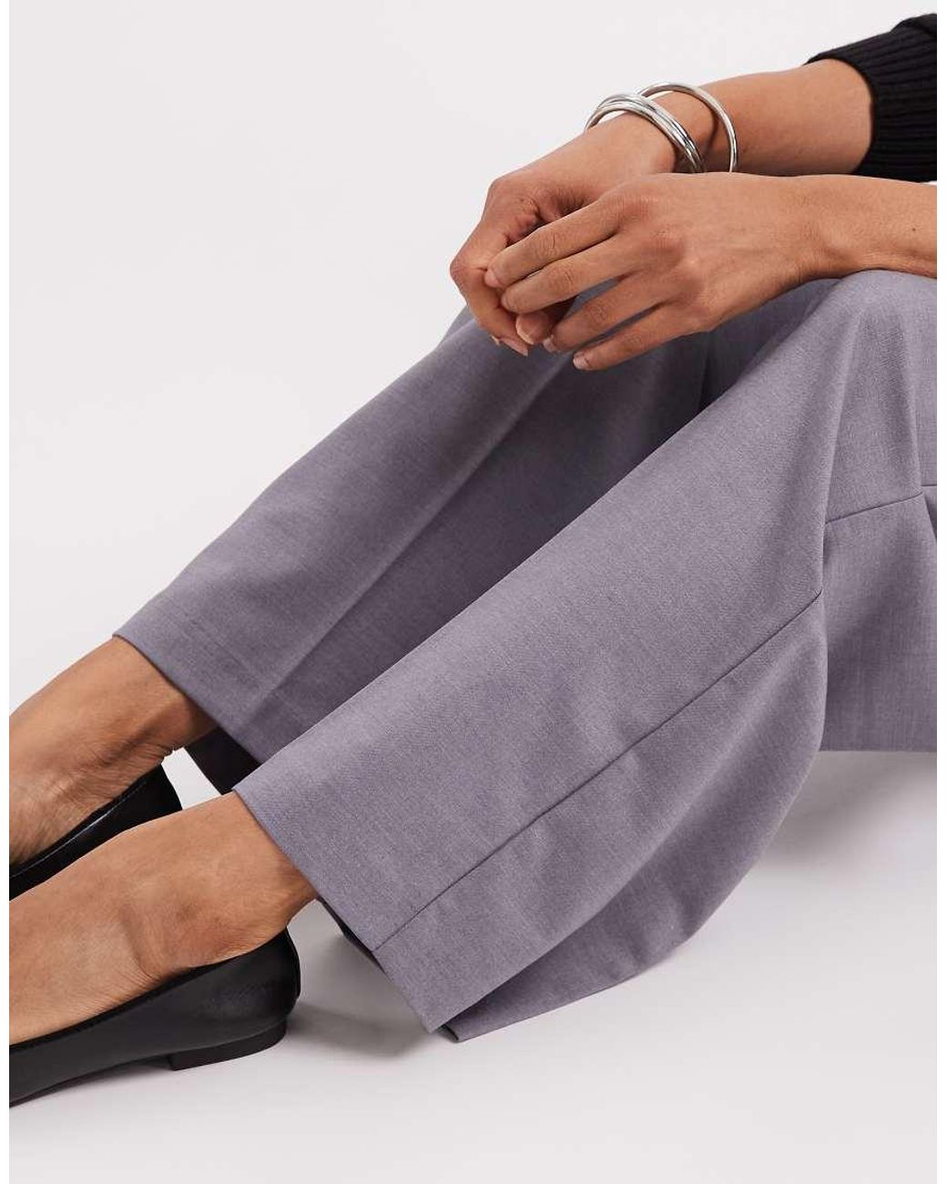 JJXX Purple Wide Leg Tailored Trouser