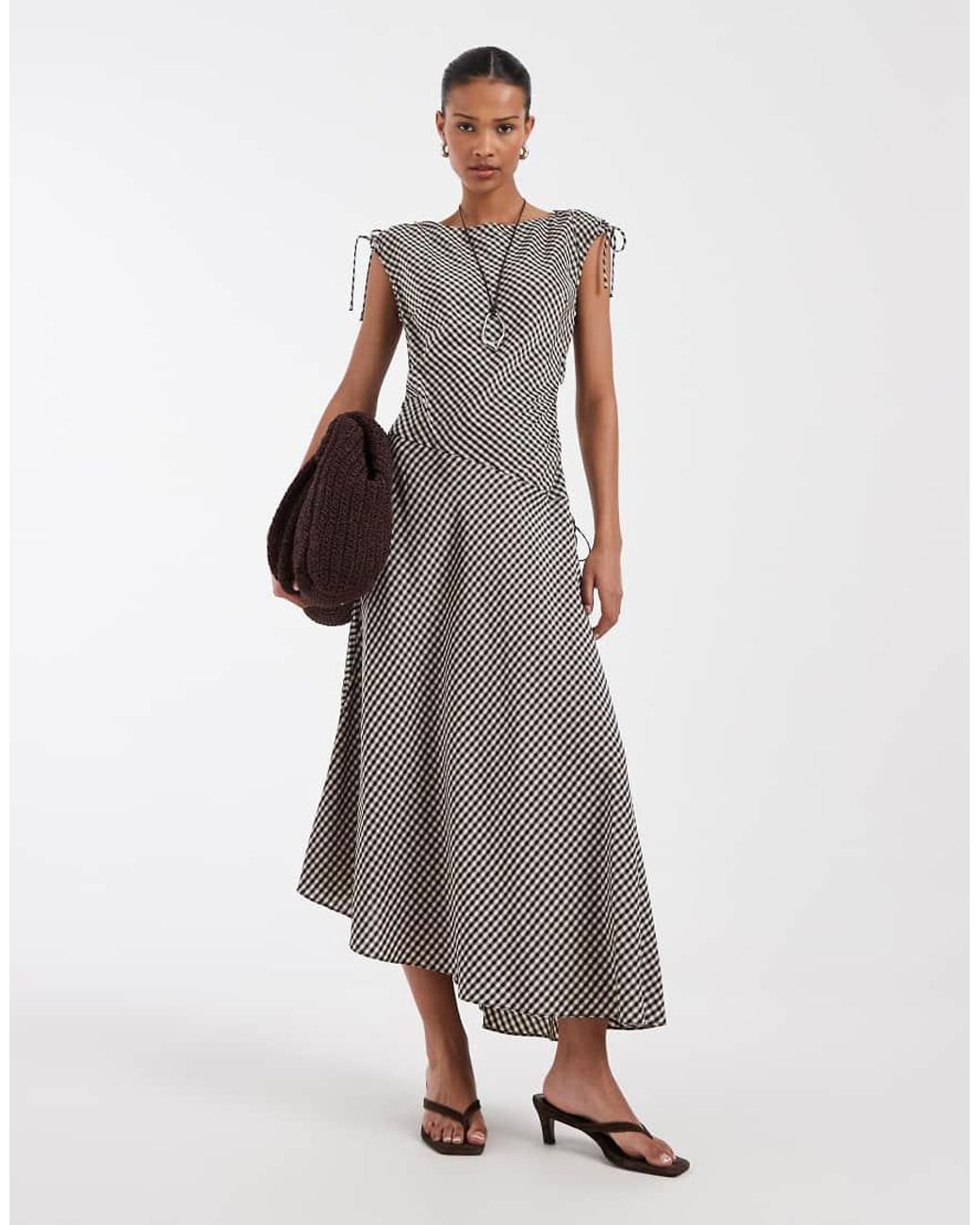 & Other Stories White Gingham Sun Dress