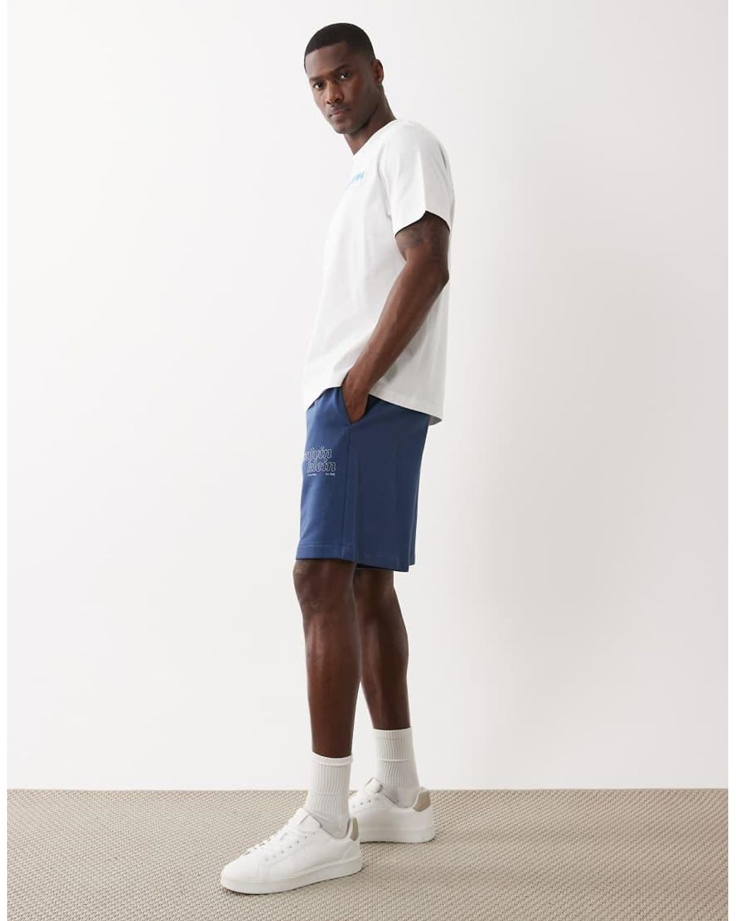Calvin Klein White Chino Shorts for men