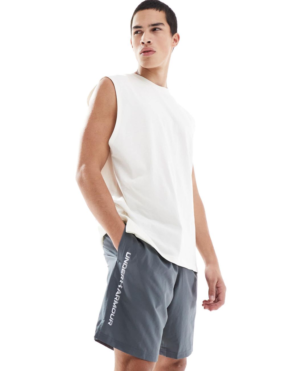 Short technique à logo Under Armour pour homme en coloris Blue