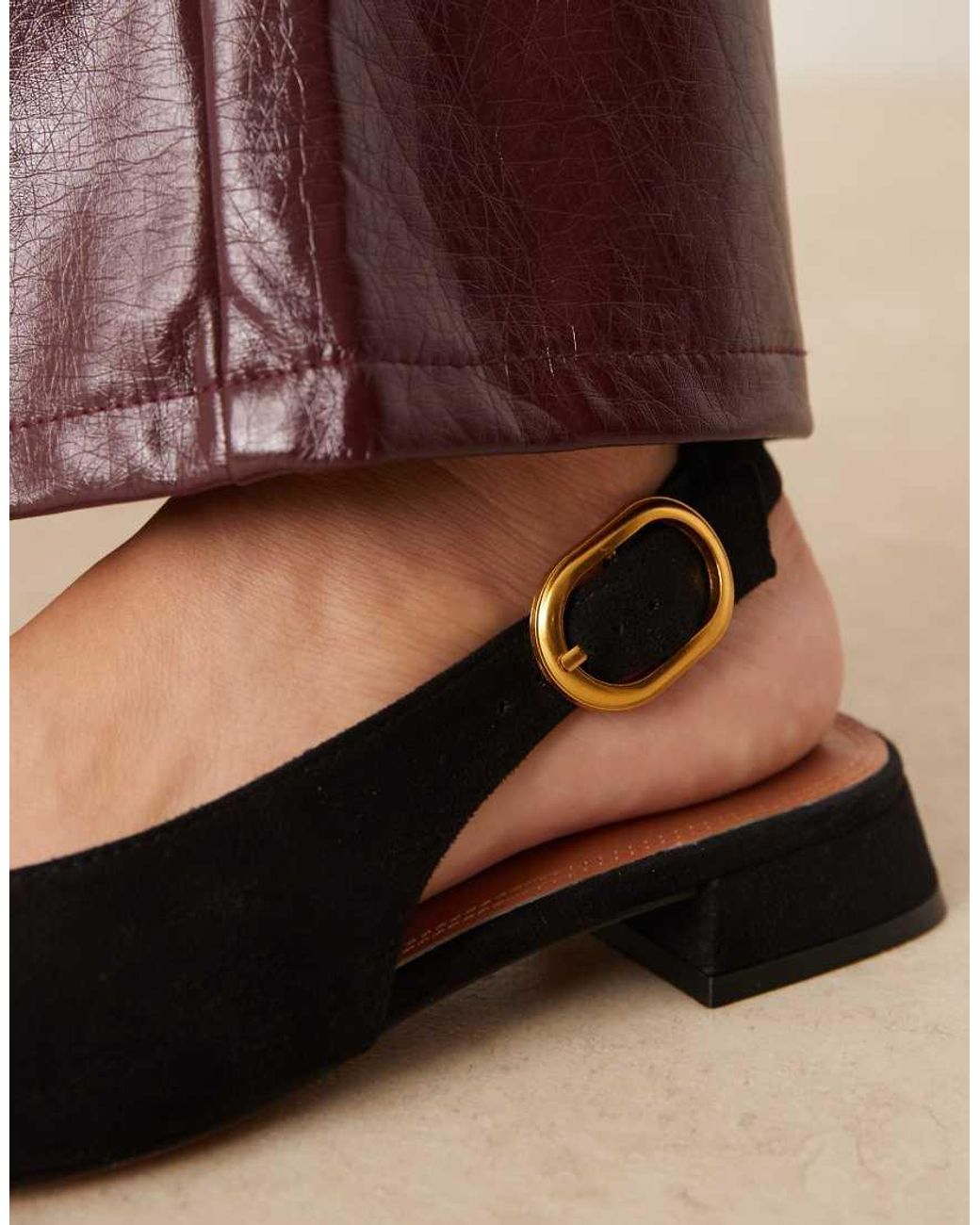 ASOS Natural Leonora Slingback Ballets