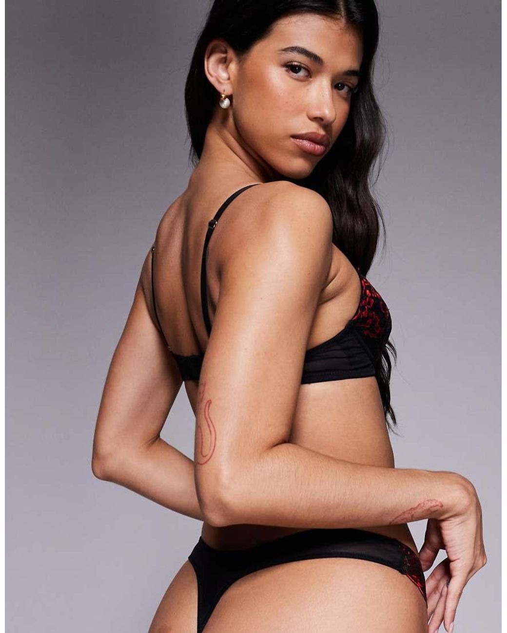 Ann Summers Brown Sexy Lace Thong