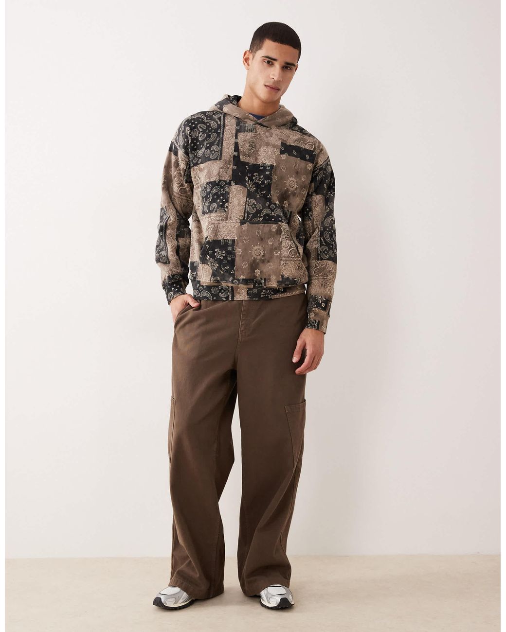 Abercrombie & Fitch – basic-kapuzenpullover in Brown für Herren