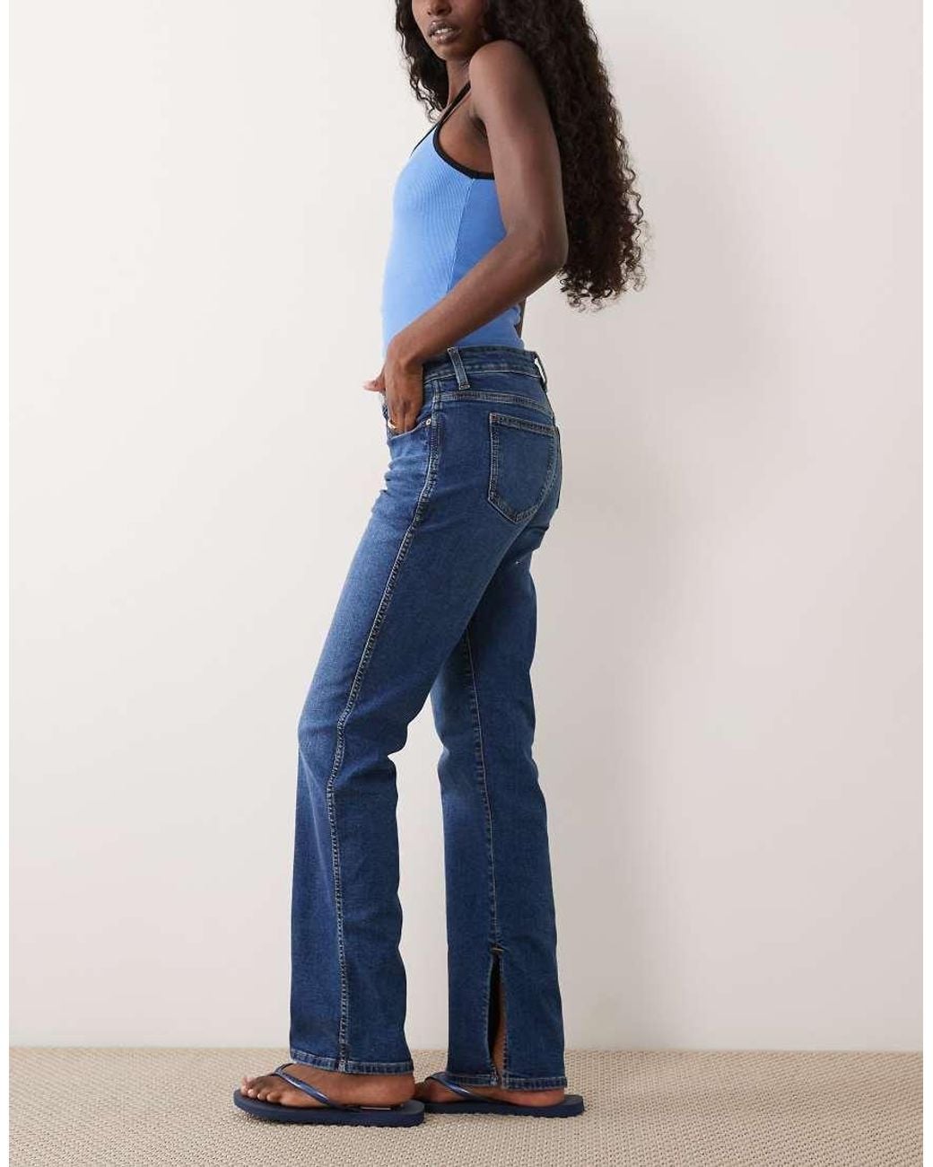 Cotton On Blue Mid Rise Stovepipe Jeans