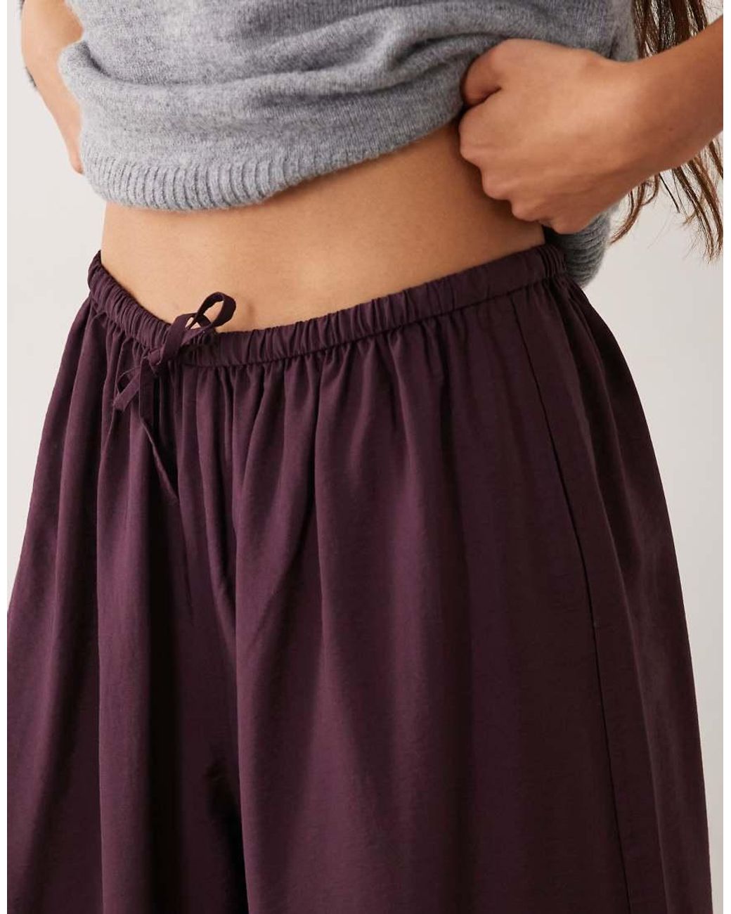 ARKET Gray Drawstring Flowy Palazzo Trousers