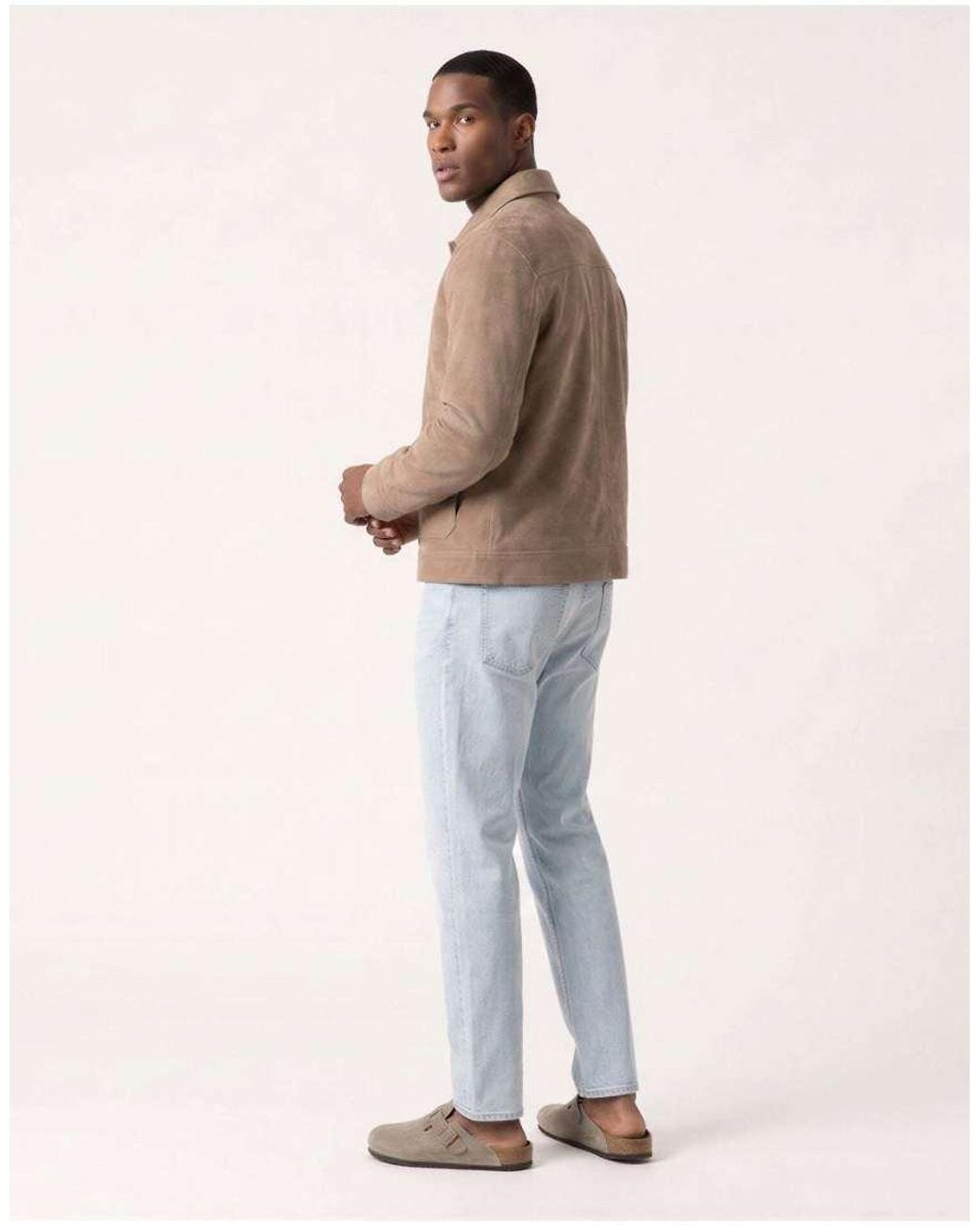Harry Brown Blue Theo Suede Shacket for men