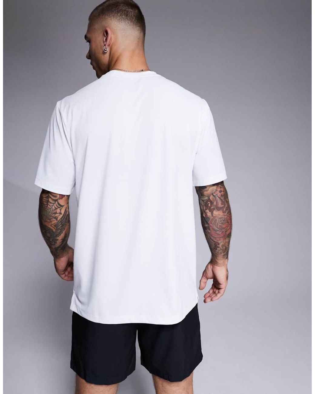 4505 White Icon Quick Dry Mesh Training T-shirt for men