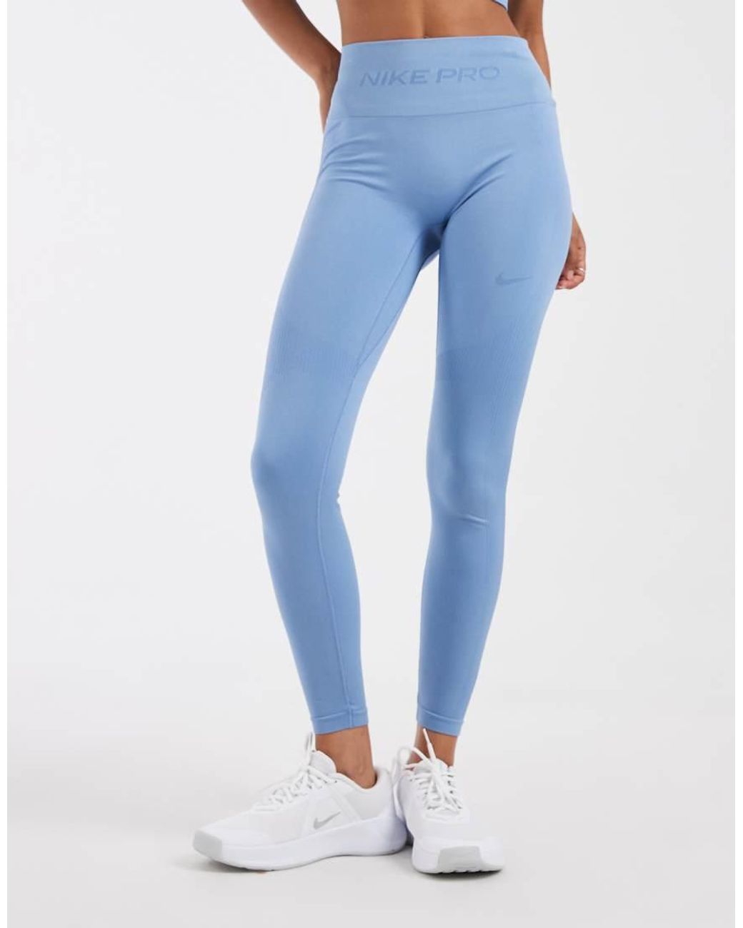 Nike Blue Pro Dri-Fit Seamless 7/8 Legging