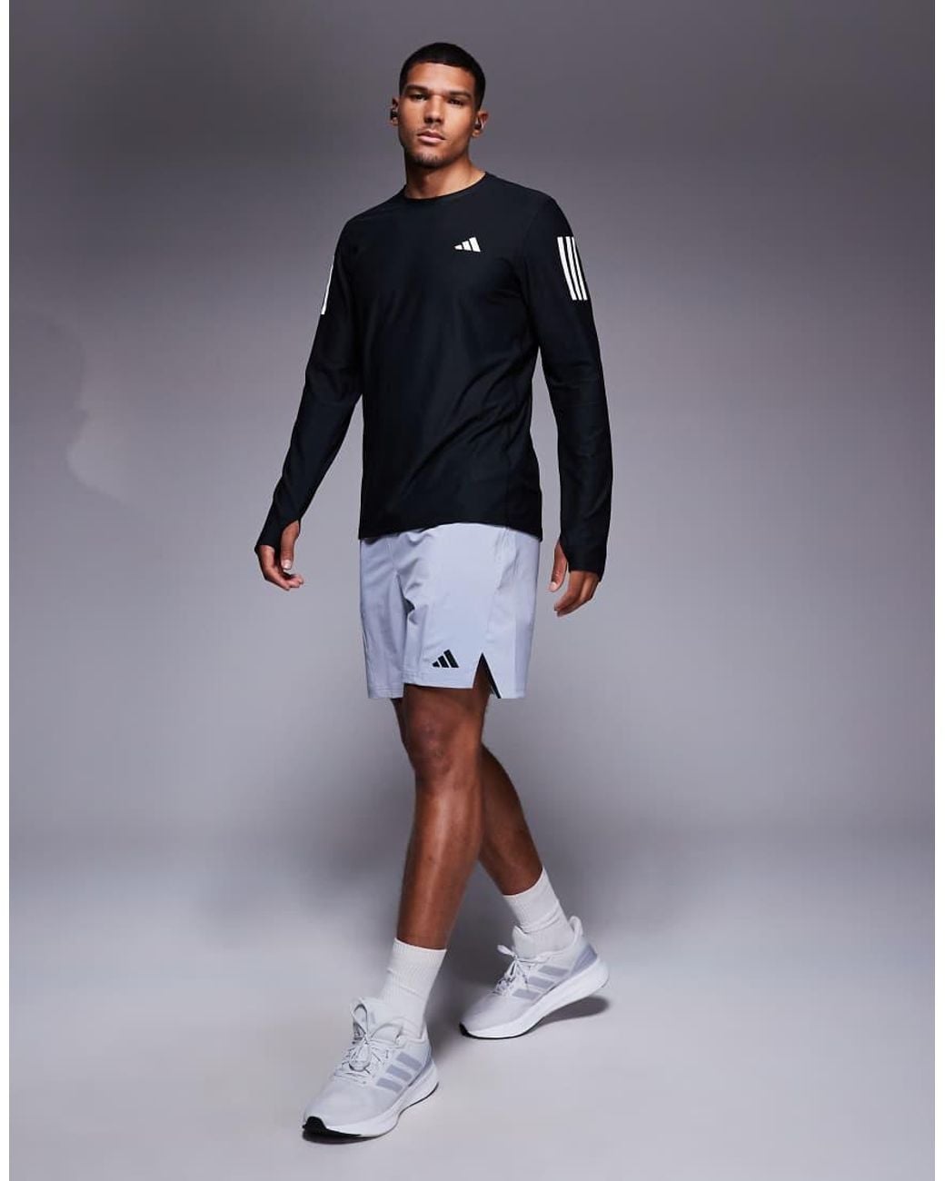 Adidas Originals Black Adidas Running Own The Run Base Long Sleeve Top for men