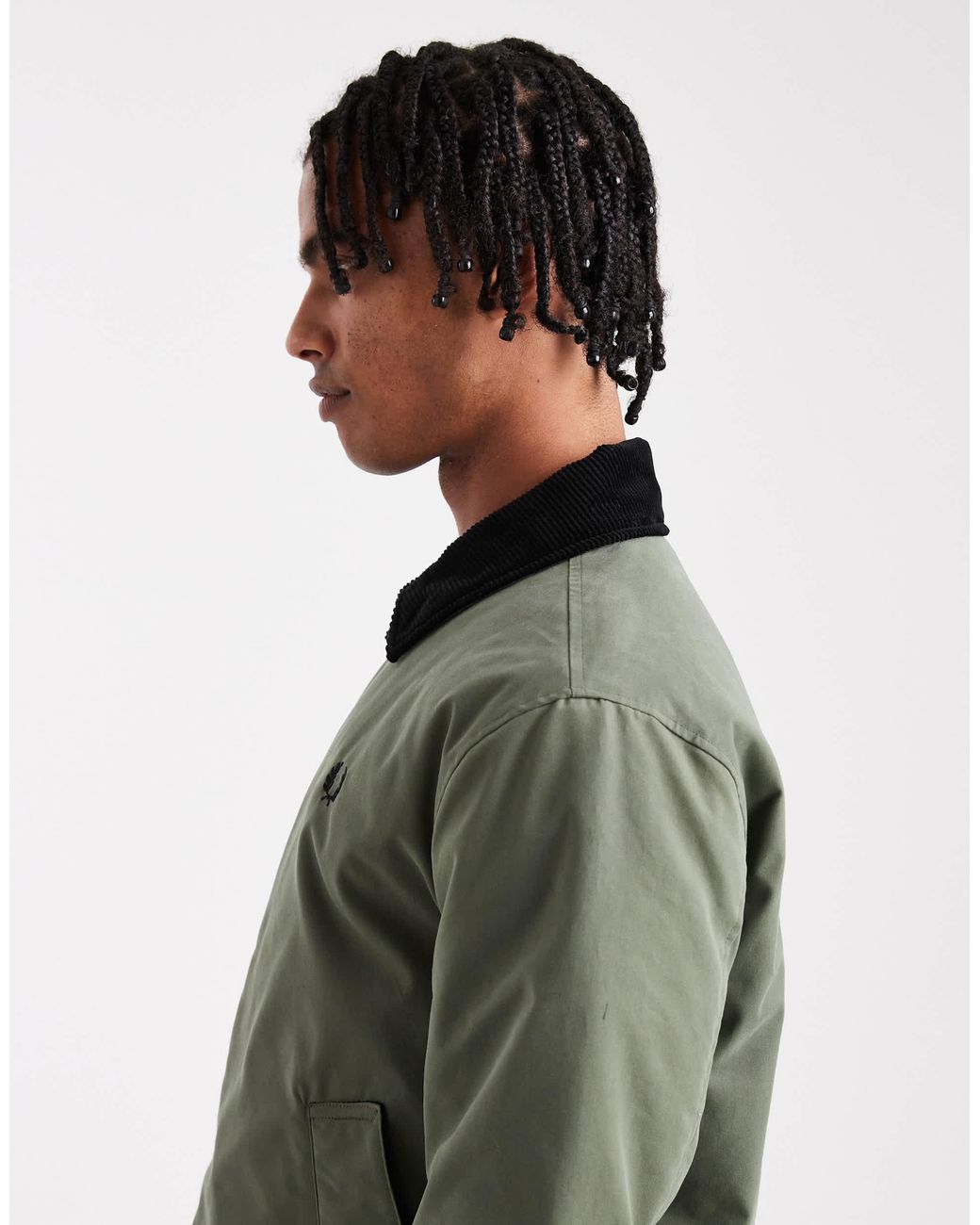 Fred Perry Green Zip Through Jacket for men
