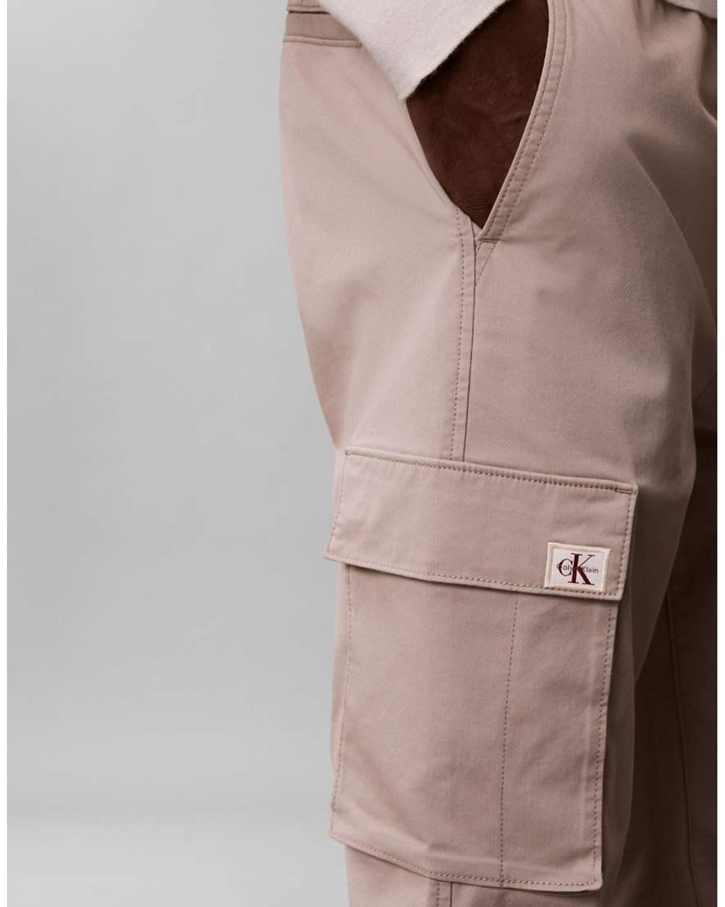 Calvin Klein Natural Skinny Comfort Cargo Trousers for men