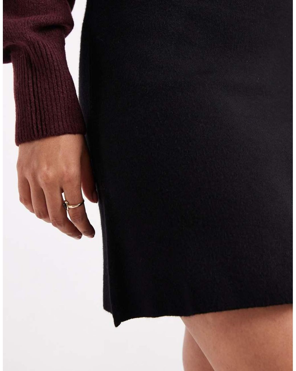 Vero Moda Red Knitted Flippy Mini Skirt