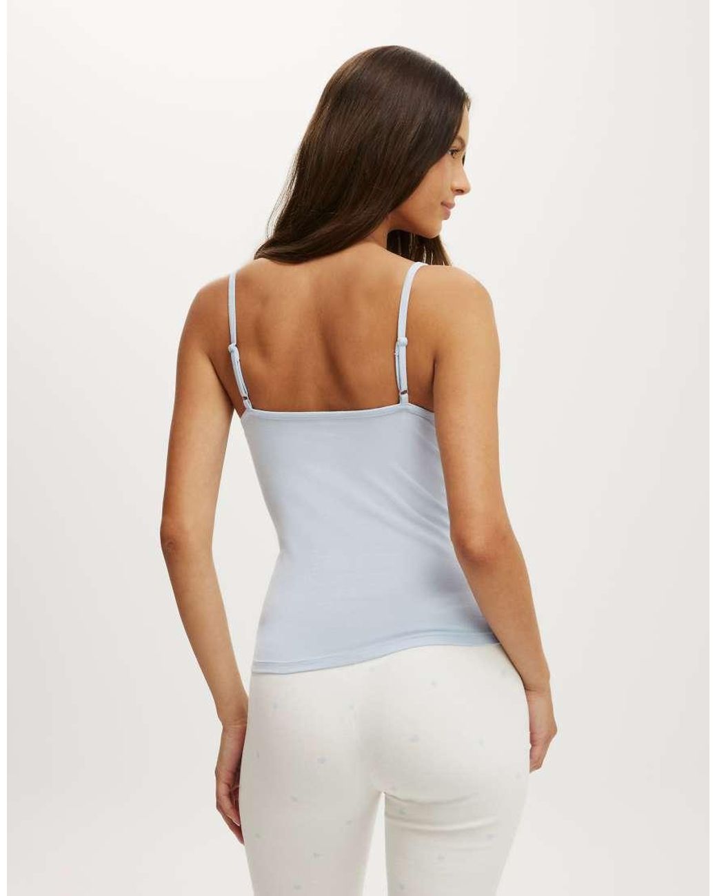 Cotton On Blue Dreamy Soft Lace Overlay Cami