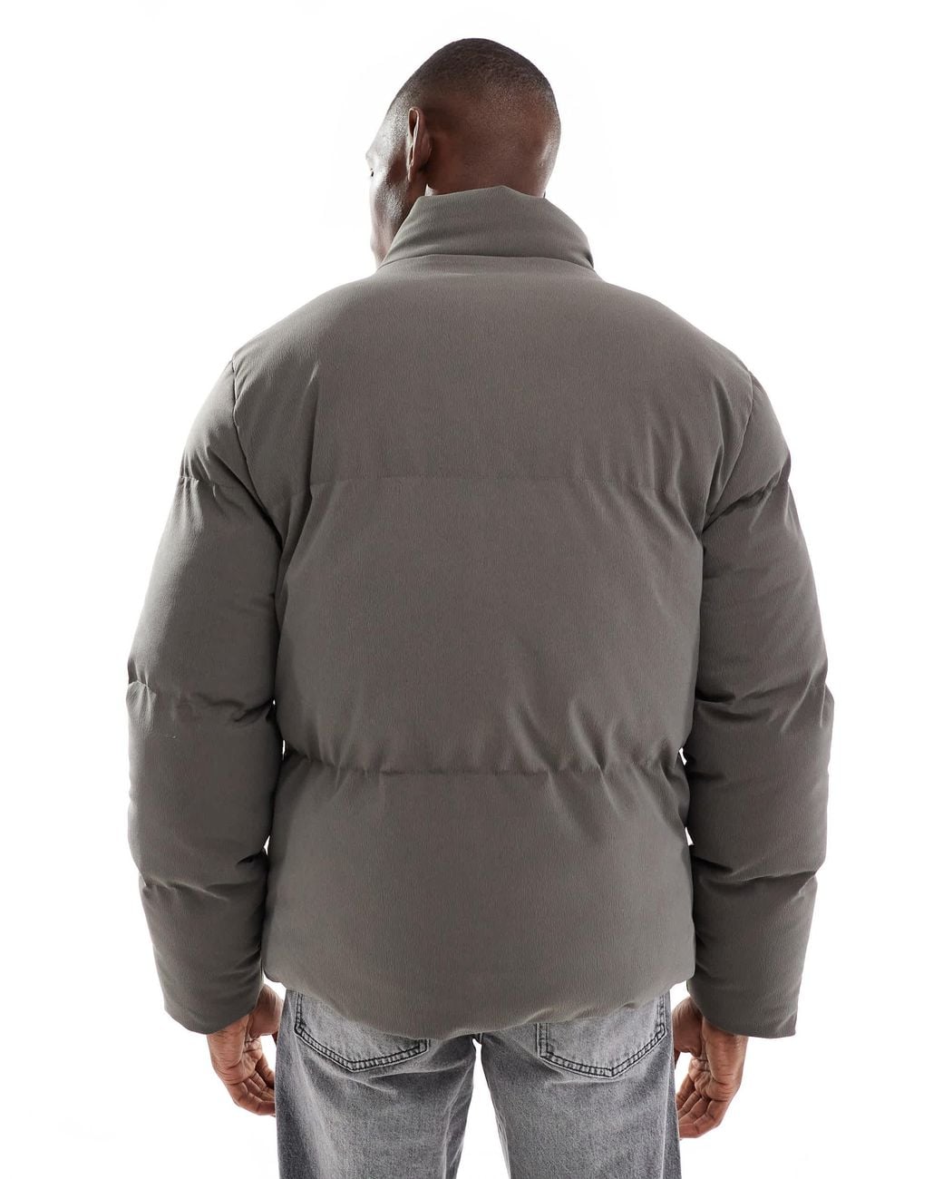 Brave Soul Gray Padded Puffer Jacket for men