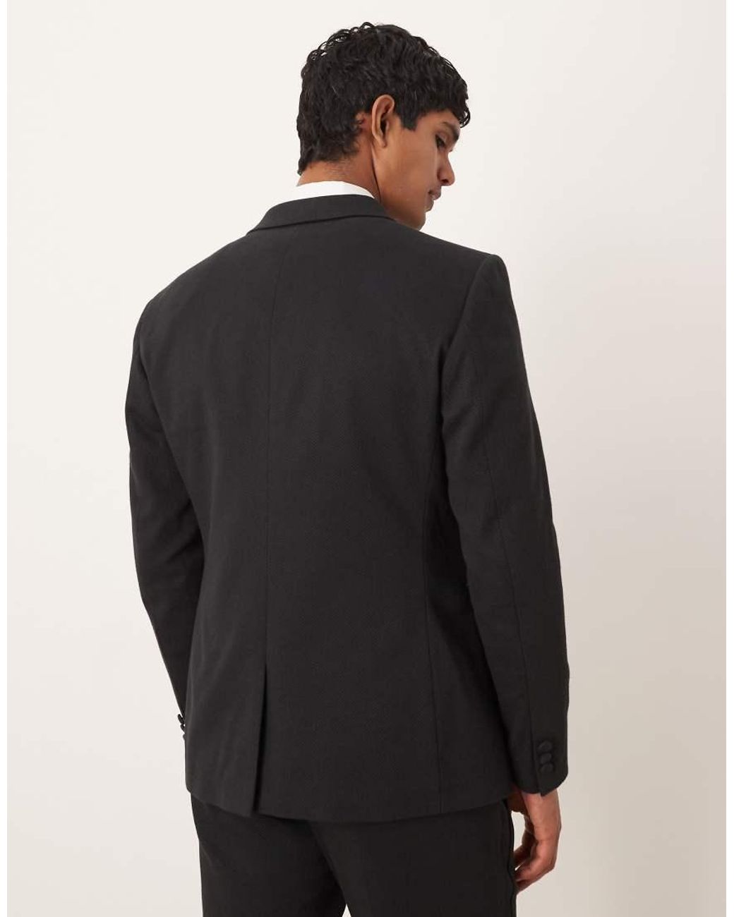 ASOS Black Double Breasted Tuxedo Suit Jacket for men