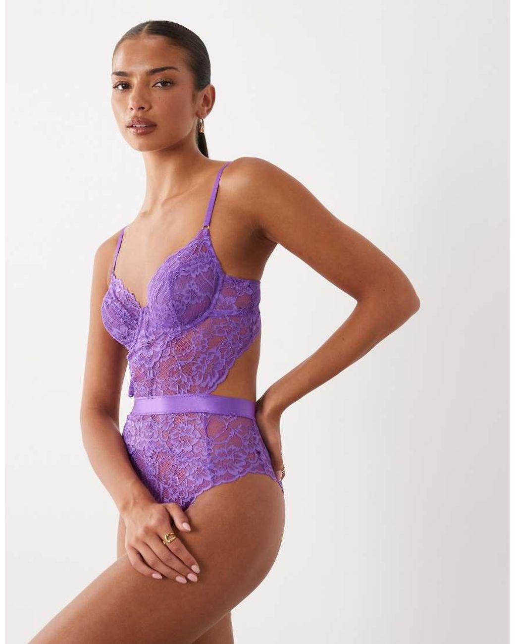 Ann Summers Purple Hold Me Tight Bodysuit
