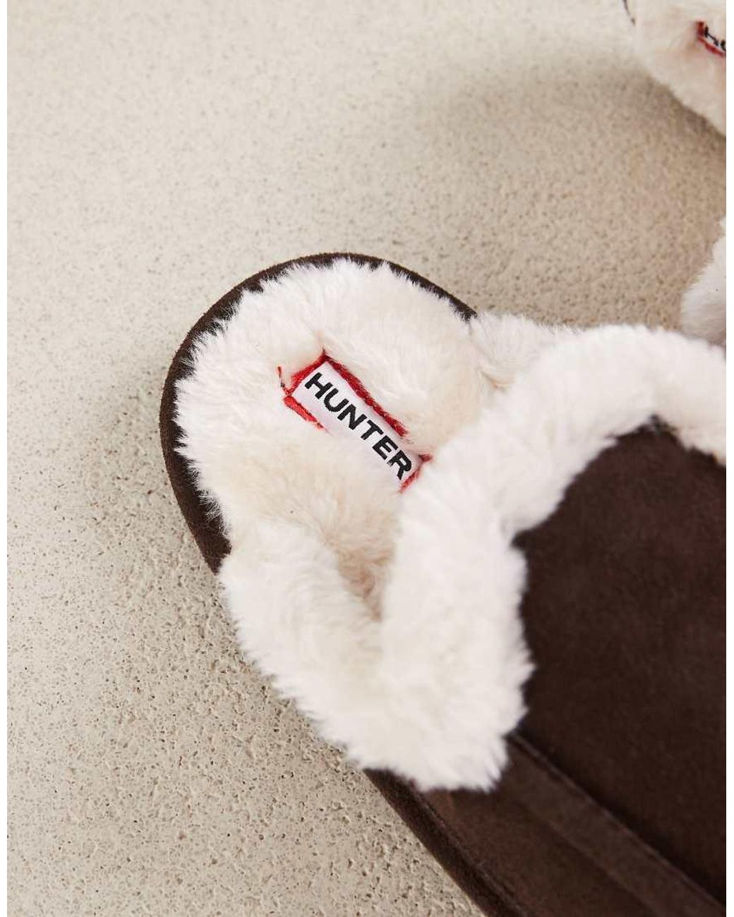 Hunter White Loafer Mule Slippers