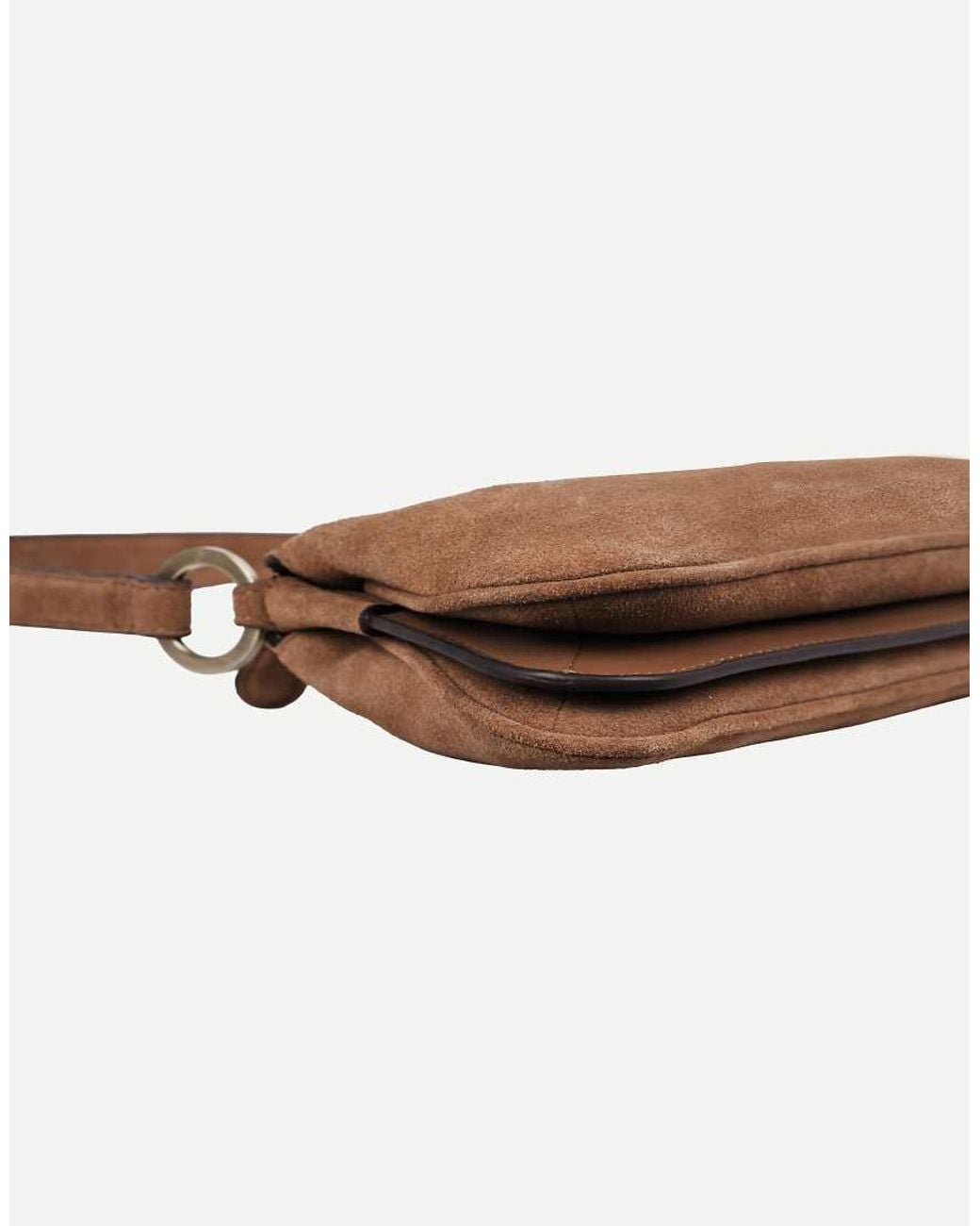 OFF THE HOOK Brown Sheryl Suede Mini Shoulder Bag