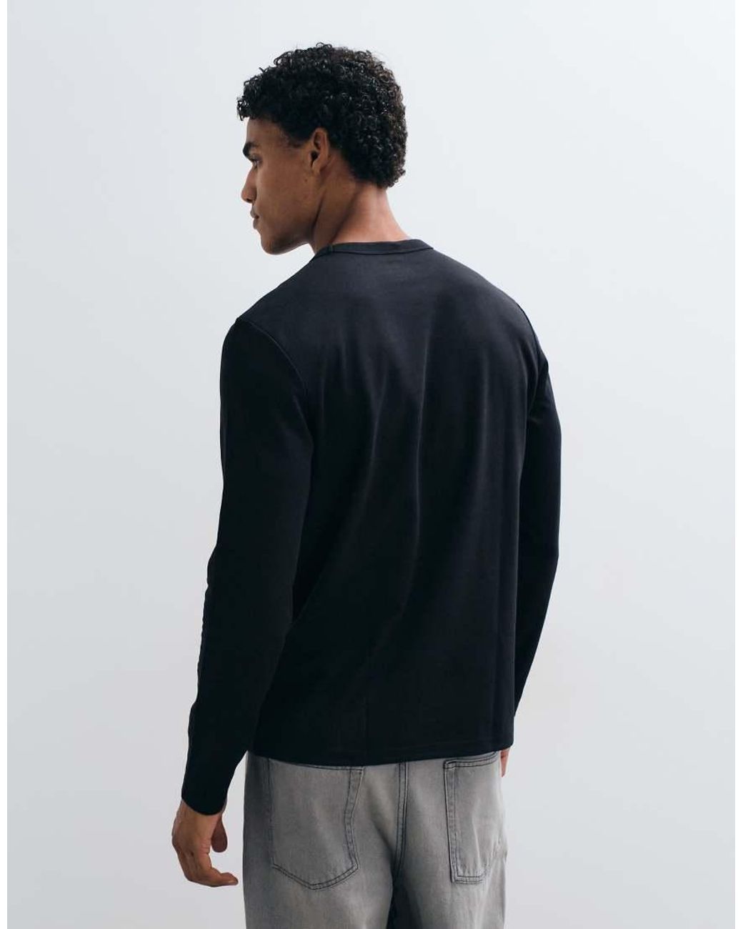 ASOS Blue Breathemax Heavyweight Regular Fit Long Sleeve T-Shirt for men