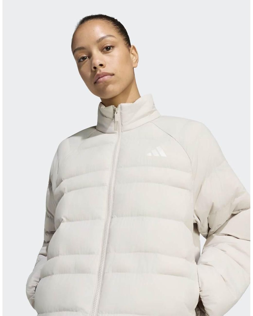 Adidas Originals White Essentials Packable Insulated Jacket