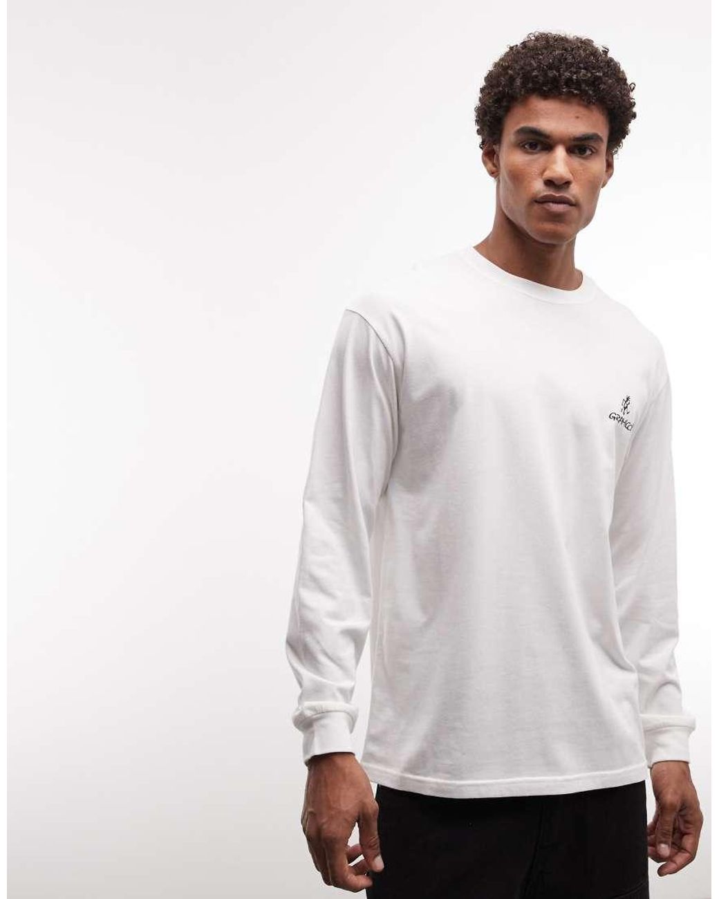 Gramicci White Graphic Print Long Sleeve T-Shirt for men