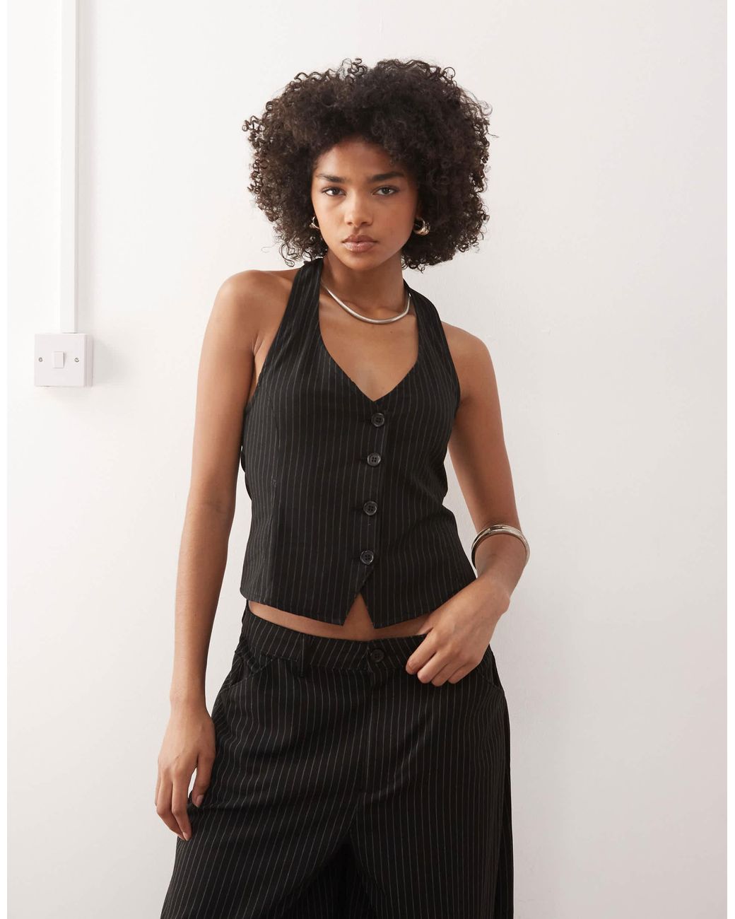 Collusion Black 90S Waistcoat