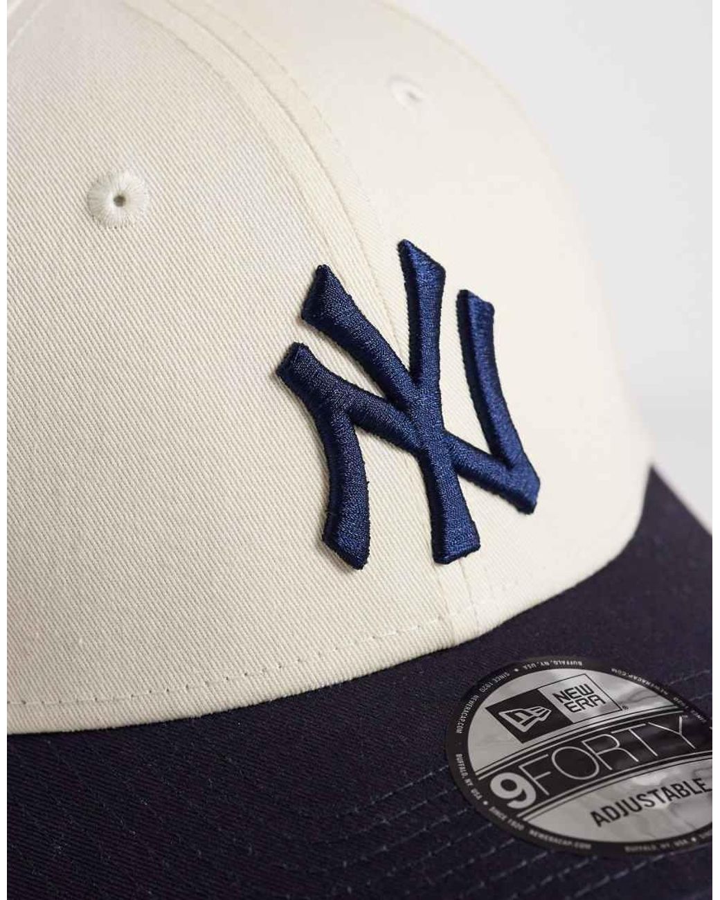 KTZ White Ny Yankees 9Forty Colourblock Cap With Contrast Peak