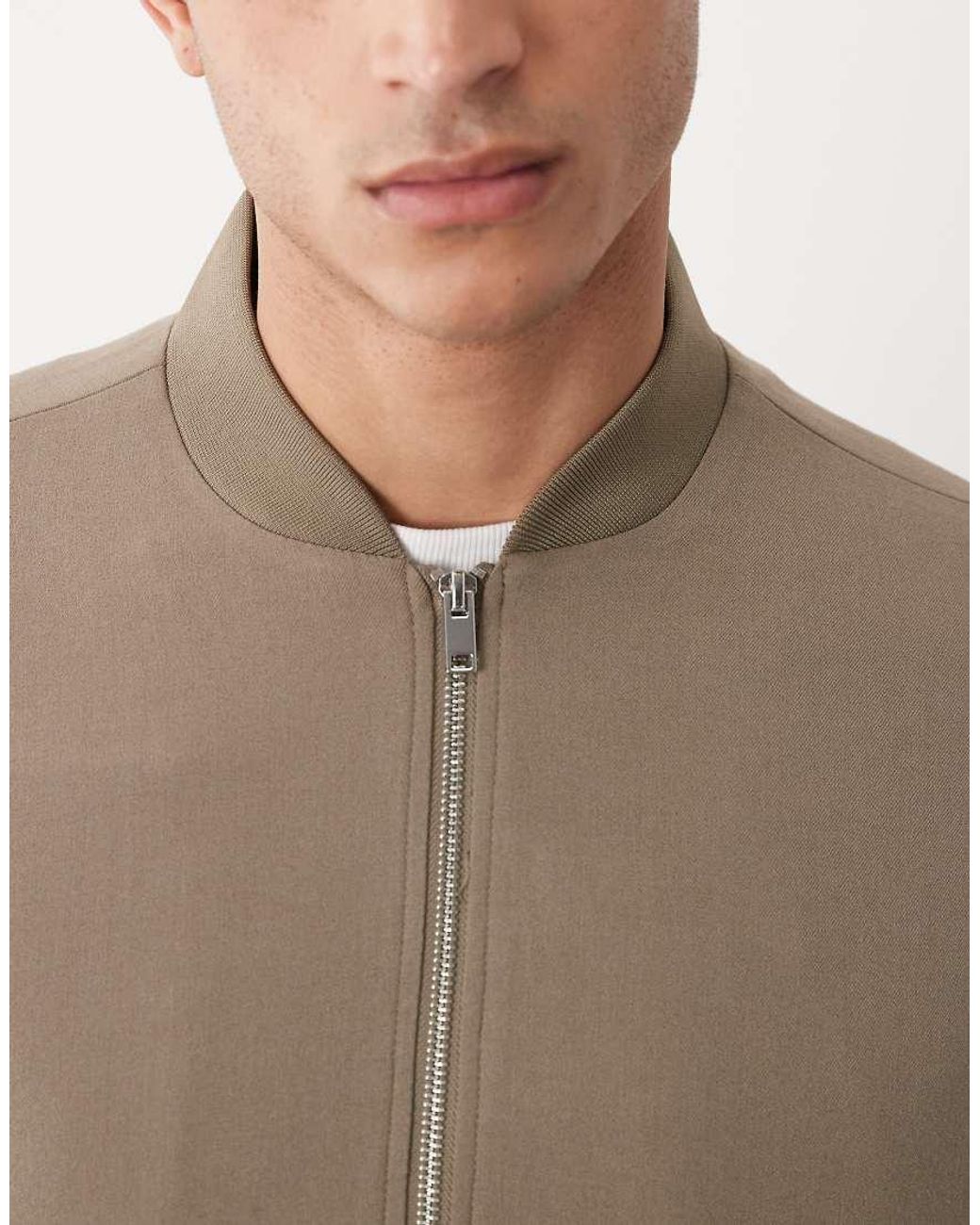 River Island Natural Bomber Jacket for men