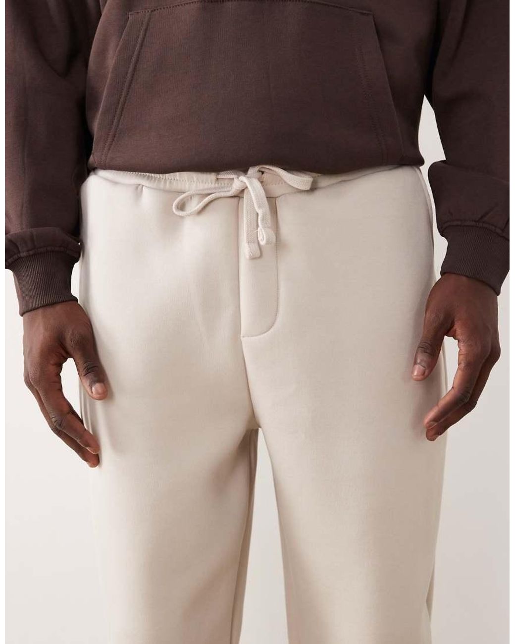 ASOS Natural Heavyweight Tapered jogger for men