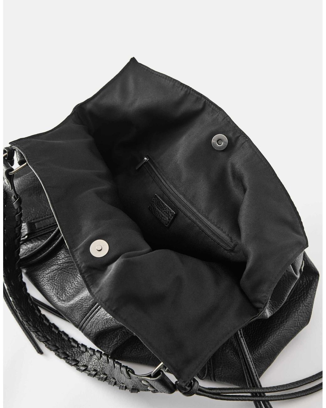 Pull&Bear Black Tote bag mit ring-detail