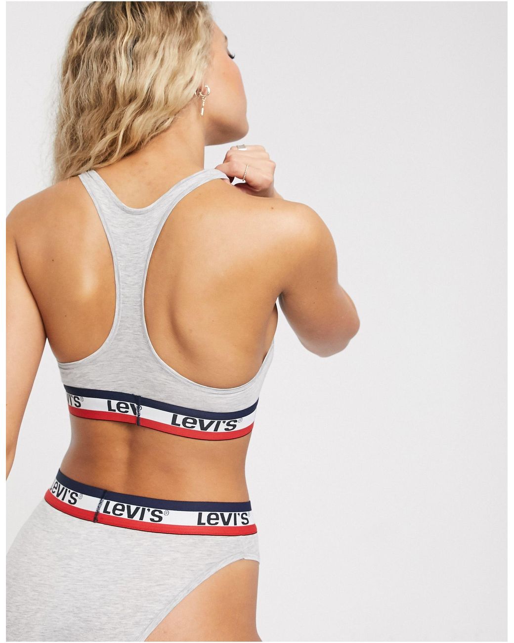 Levi's Cotton Logo Tape Sports Bra in 