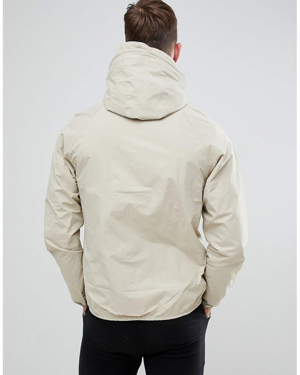 Pull&Bear Waterproof Hooded Jacket In Stone for Men | Lyst