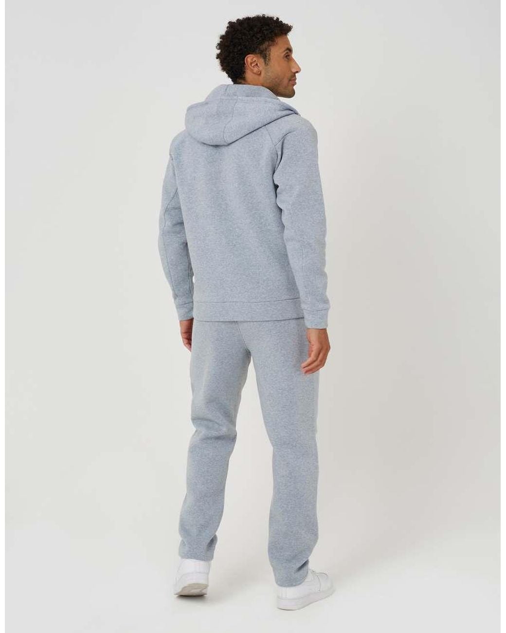 Brave Soul Blue Zip Through Hoodie & Jogger Co-Ord for men