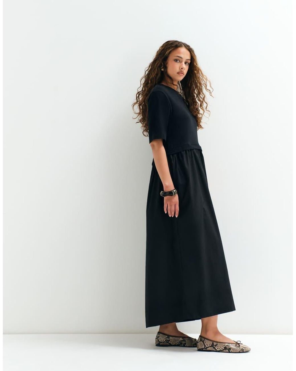 ASOS Blue Asos Adaptive Jersey Hybrid T-shirt Midi Dress
