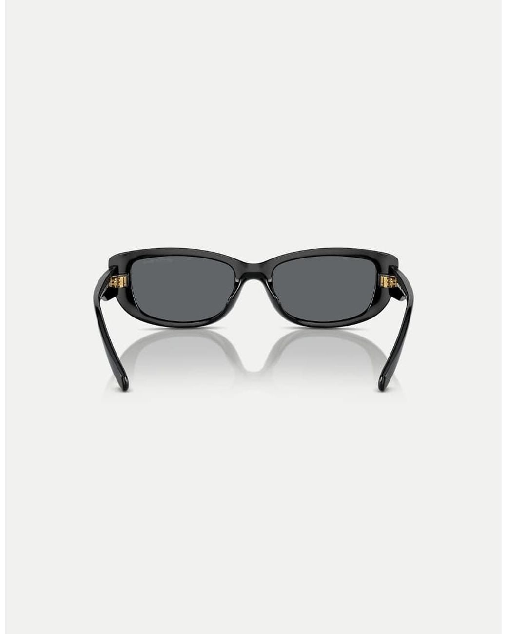 Michael Kors Black Asheville Rectangle Sunglasses With Lens