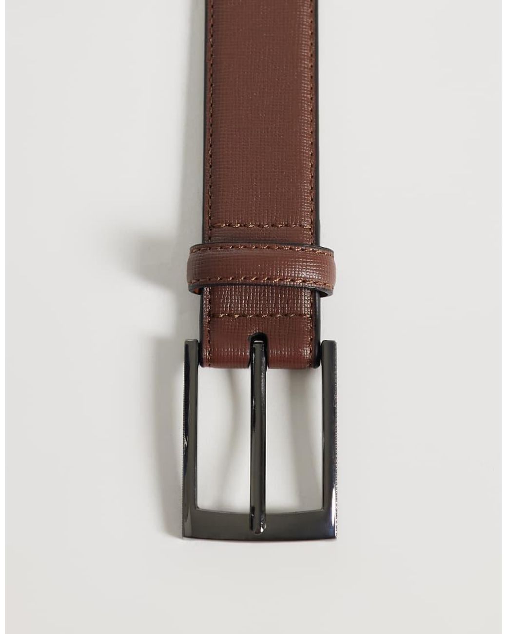 River Island Brown Textured Belt for men