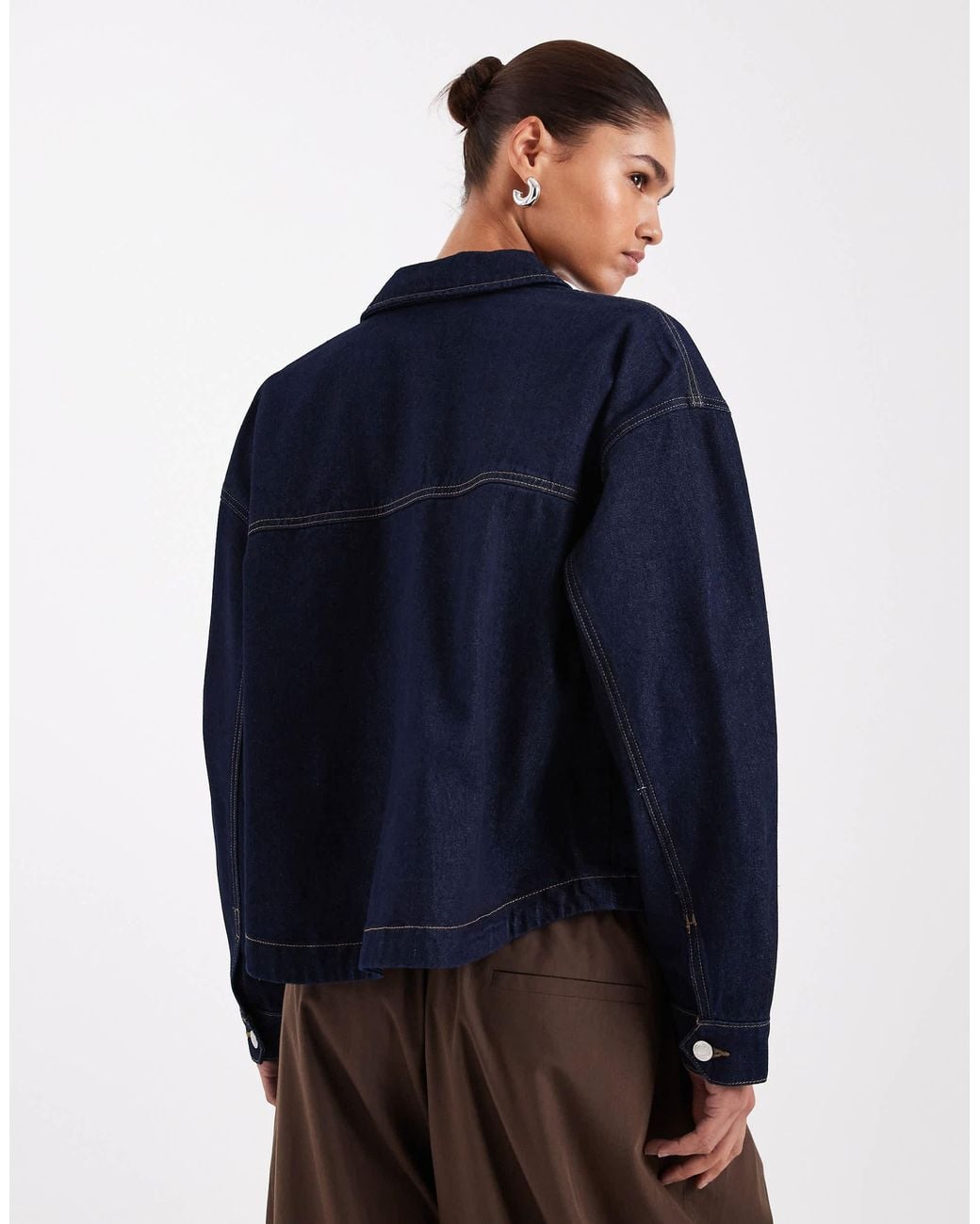 Vero Moda Blue Denim Shacket With Front Pockets