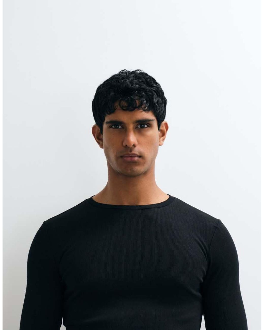 ASOS Black Essentials Muscle Fit Long Sleeve T-shirt for men