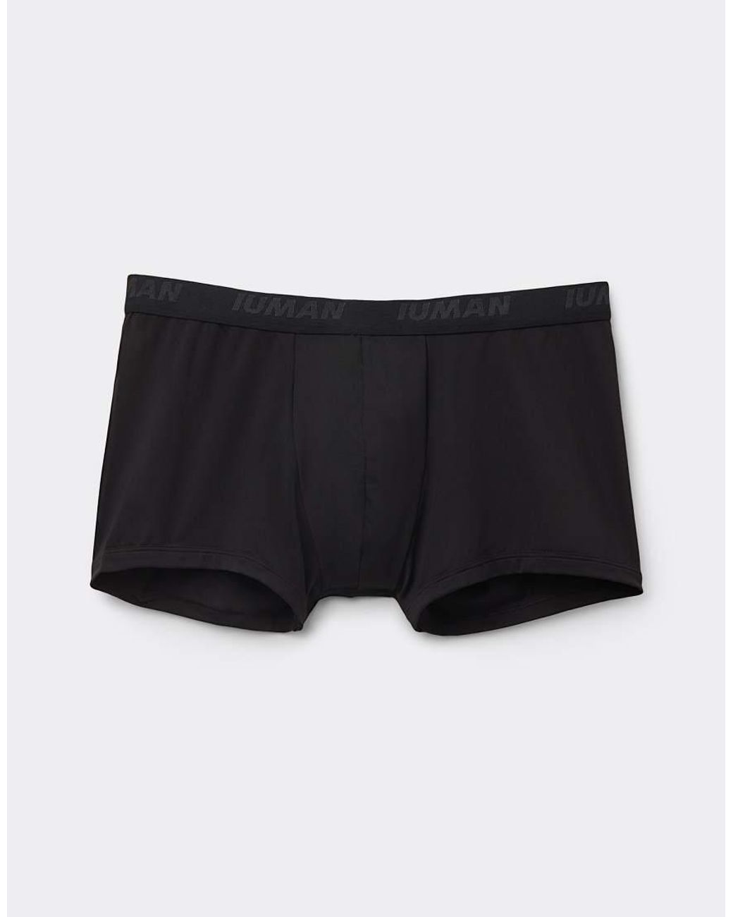 Intimissimi Black Microfibre Boxers With Logo for men