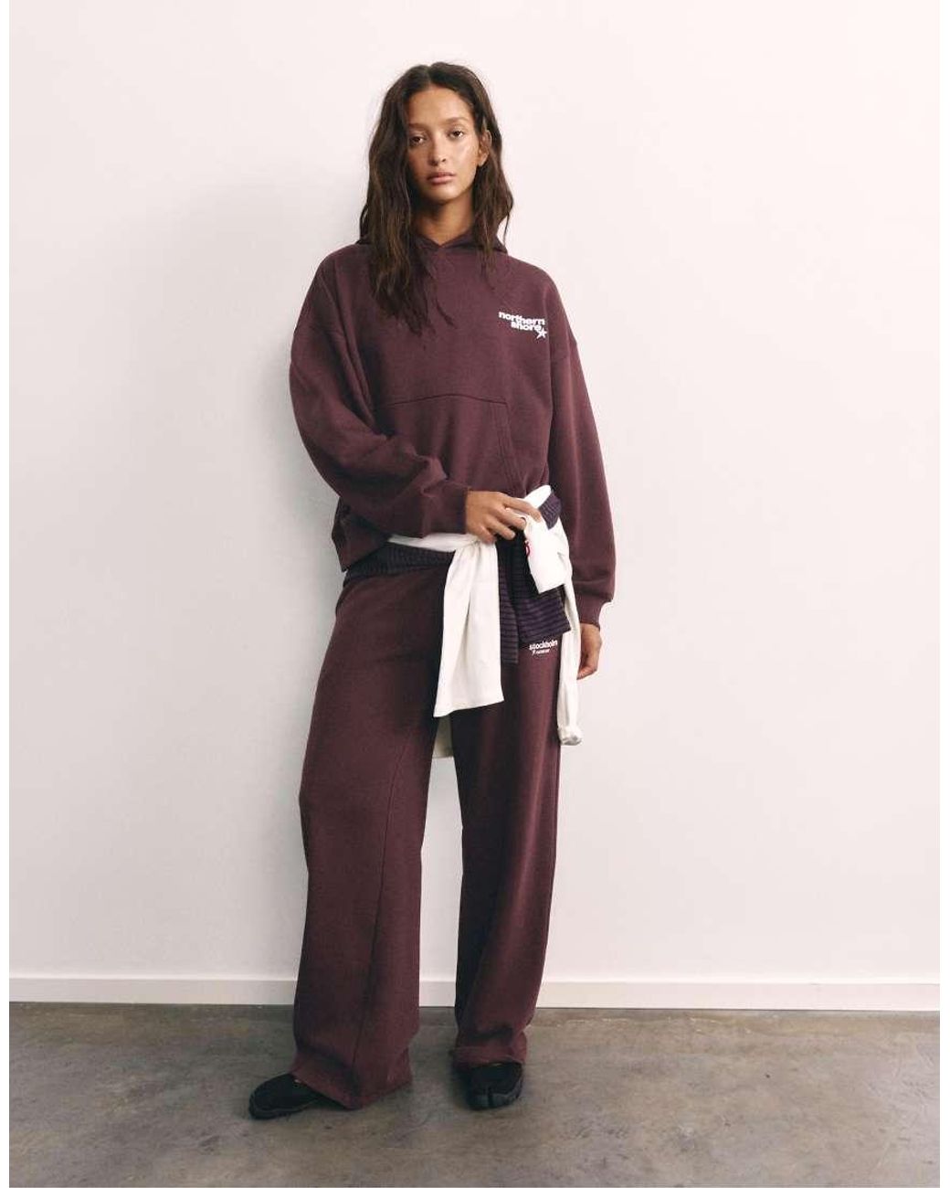 Pull&Bear Brown Graphic Hoodie
