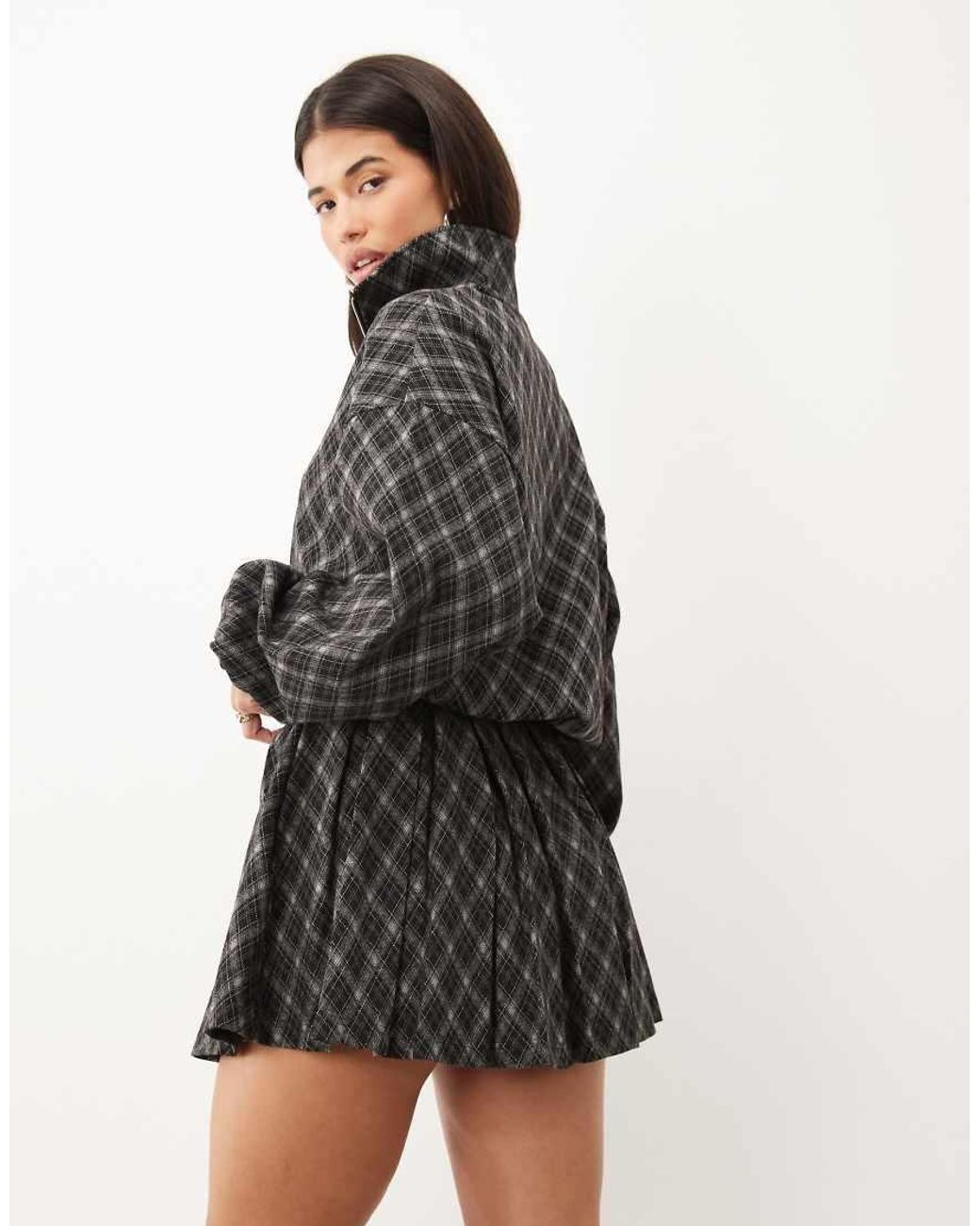 ASOS Gray Mix & Match Brushed Half Zip Windbreaker Jacket
