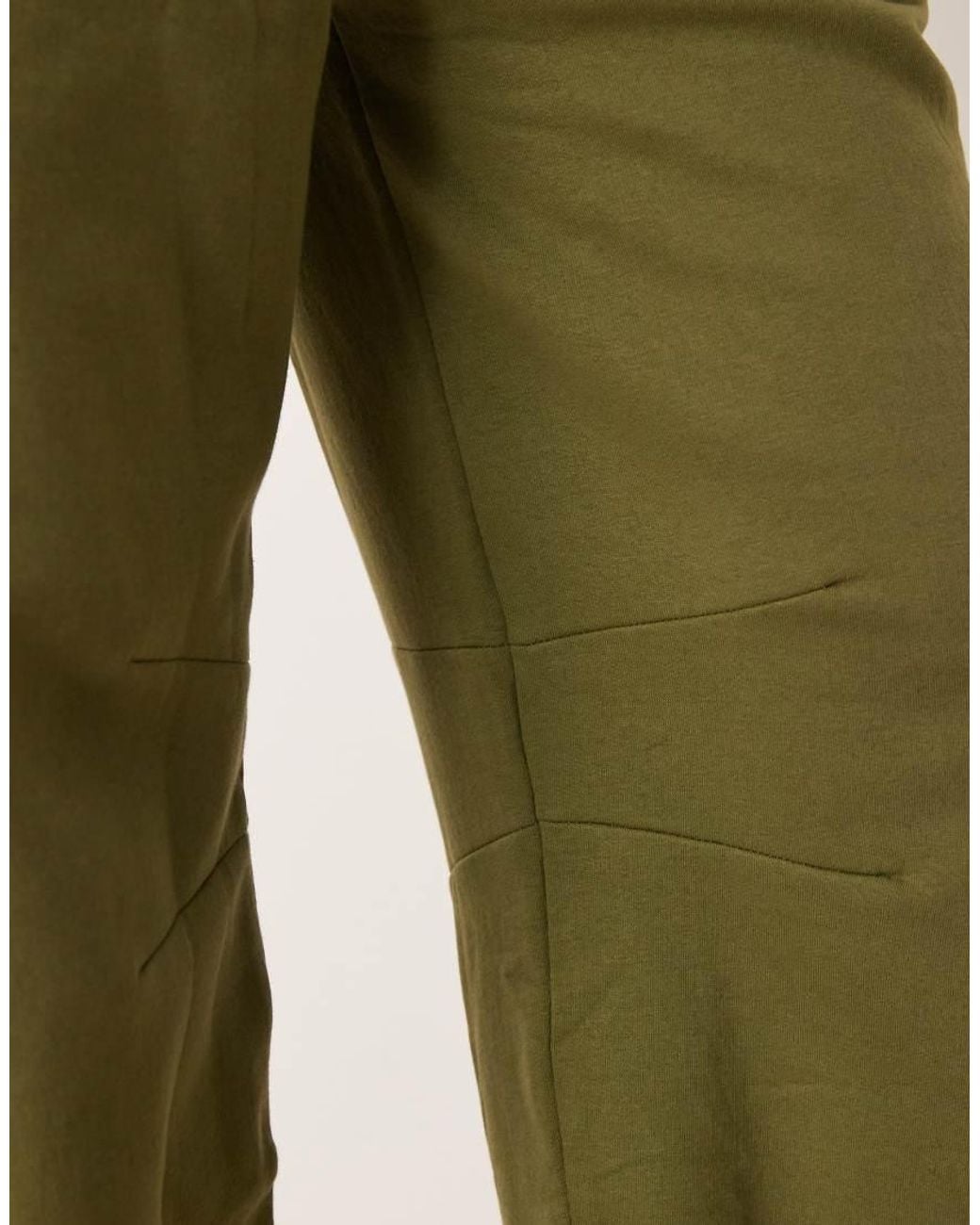 ASOS Green Asos Design Tall Barrel Leg Brushback jogger