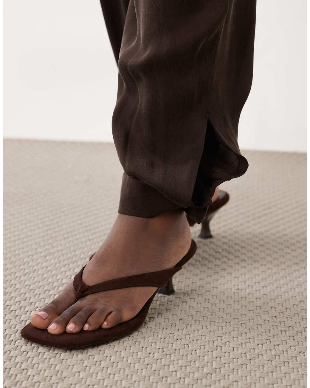 Mango Brown Cuffed Trouser