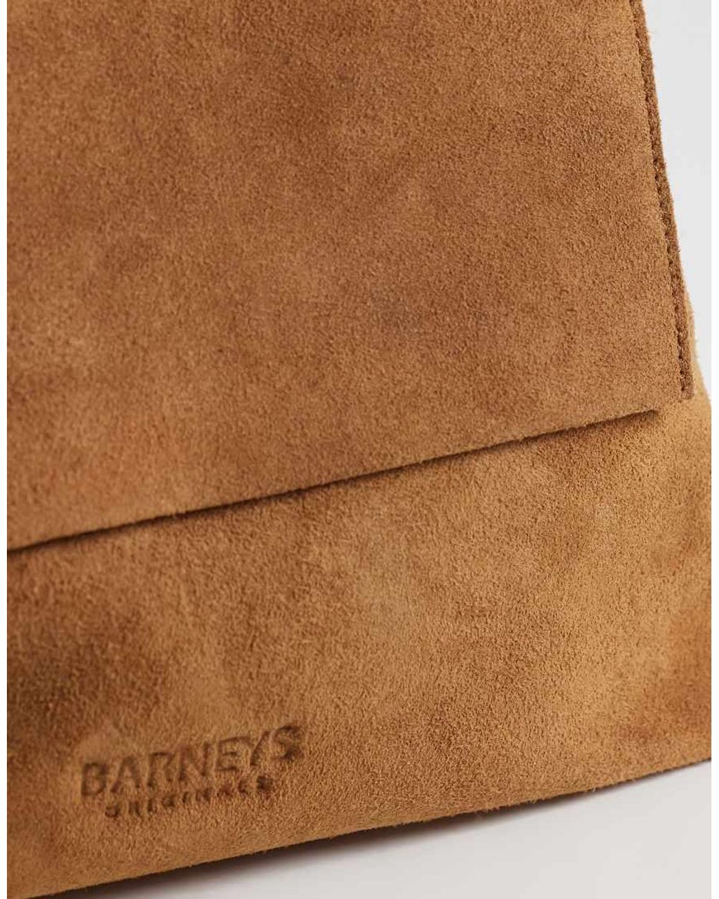Barney's Originals Brown Real Suede Shoulder Bag
