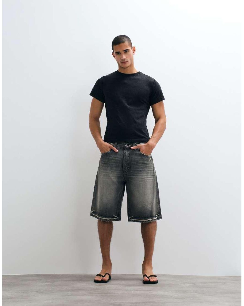 Weekday Blue Shrunken Fit T-shirt for men